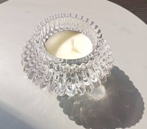 เชิงเทียนแก้วคริสตัล ใช้งานได้ทั้ง 2 ด้าน สามารถใช้กับเทียนแท่ง เทียนหอม เทียนกลม รุ่น 4166