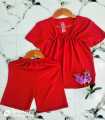 setelan baju tidur wanita bahan katun Crinkle Airflow premium. 