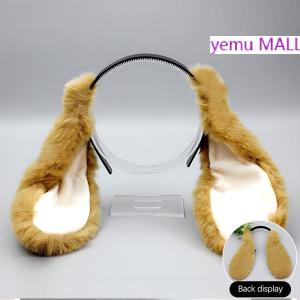yemu MALL Cute Bunny Ears Headband Plush Rabbit Hair Hoop Headwear Cosplay Costume Hair Accessories For Adults Party
