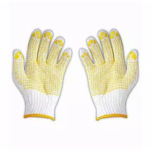 (12 Pasang) Sarung Tangan Bintik Kuning Tebal