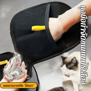 🔥ยอดขาย TH อันดับ 1🔥ถุงมือกำจัดขนสัตว์เลี้ยงแปรงสองทิศทางแบบป้องกันไฟฟ้าสถิต/ถุงมือแปรงขนสัตว์เลี้ยง ผมเหนียวไฟฟ้าสถิต/ถุงมือกำจัดขนสัตว์เลี้ยง วัสดุทนทาน กำจัดขนได้ทันที 99% สำหรับขนแมว ขนสุนัข