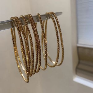 10pcs Super sparkling stretch diamond bracelet,full-diamond thin-ringsingle-row bracelet for women