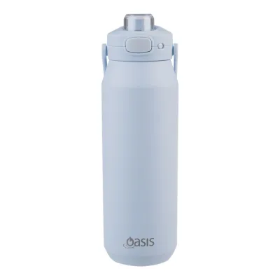 Oasis Ceramic Stainless Steel Triple Wall Capri Quick Release Drink Bottle 1L