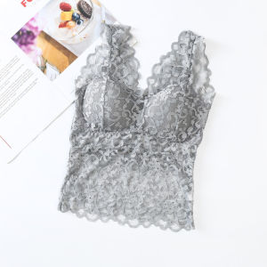 ZEEMIN Goblin large size long lace beautiful back chest wrap sling tube top womens vest anti-light bra backing underwear womens