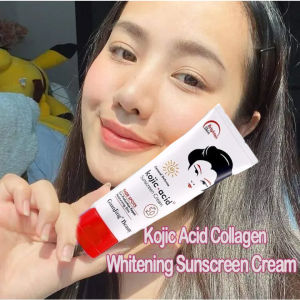 Kojic Acid Collagen Whitening Sunscreen Cream spf 50+ face and body UV UVB/UVA Protective Sunblock Cream Sunscreen Body Lotion  Waterproof Long lasting Oil Control sunscreen with collagen sunblock whitening face cream