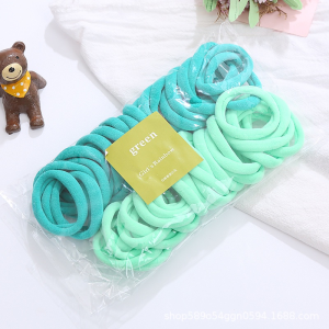 50Pcs/bag Korean Fashion Color Matching Towel Ring Seamless Hair Ties Color Rubber Head Band Tie Hair Rope Hair Accessories Rubber Band