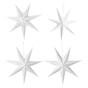 Christmas 7 Pointed Star Ceiling Decoration For Indoor Outdoor Cardboard Hanging Ornament for Festival Event