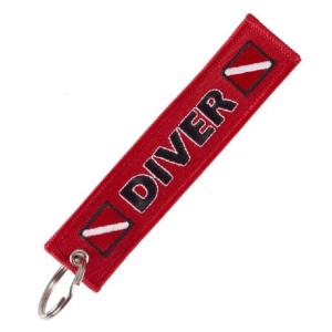 Lightweight Diving Keychain Embroidered Diver Sign Keyring Lightweight Key Holder for Sea Lover and Explorers