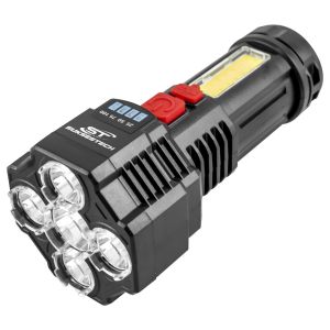 Terlaris Senter LED Super Terang 8000 Lumens Jarak Jauh 100000m Waterproof Super Kuat | Senter Portable Daya Baterai Super Awet | Senter Emergency LED COB 5 Mode Super Terang Rechargeable Waterproof F-T25