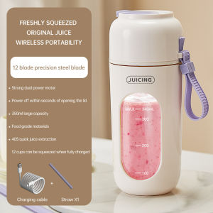 Portable Blender 350ml - 18000 RPM 3000mAh Battery10-15 Cups per Charge Auto Clean Travel Leak-Proof Cafe Quality Smoothie Maker