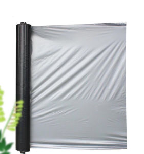 Silver Black Dual Color Plastic Mulch 2.65FT x 650m 0.8m x 2132FT 10 Microns HEAVY DUTY Crop Cultivation Crop Protection Inhibit Weeds Increase Yield Biodegradable