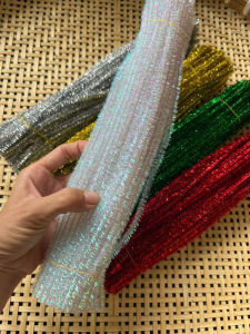 Kẽm Kim Tuyến Kẽm Xà Cừ Loại 1 Dày Mịn Nhiều Màu Sắc 7-8mm Cho Hoa Handmade Cây Noel Giáng Sinh DIY