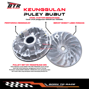 PULLEY SET VARIO 125 KODE KZR BUBUT INTERLOCK CUSTOM RACING MOTORCYCLE PCX 150 VARIO 150 FULLSET