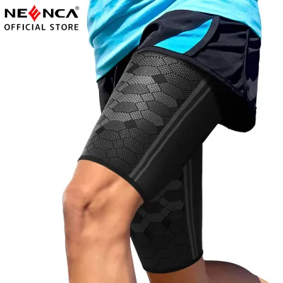 NEENCA Thigh Compression Sleeves (Pair) – Quad and Hamstring Support – Upper Leg Sleeves for Men and Women – Made from Innovative Breathable Elastic Blend – Anti Slip