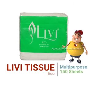 LIVI TISSUE ECO MULTI PURPOSE 150S TISU LIVI KOTAK TISU MEJA MAKAN