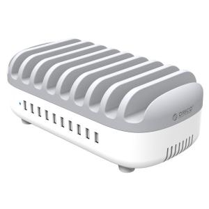 [AIM RESOURCES] ORICO 120W 10 Port USB Smart Desktop Charging Station with Phone & tablet Stand (DUK-10P)