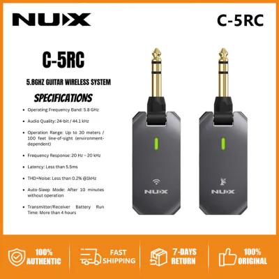 Original NUX C-5RC 5.8GHz Guitar Wireless System Transmitter and Receiver with Charging Case nux wireless