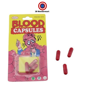 3Pcs Fake Blood Pill Vampire Capsules Horror Funny Halloween Joke Prank Trick Blood Pill
