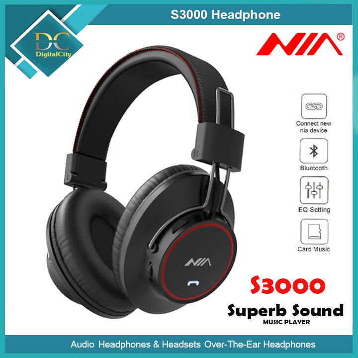 DIGITAL NIA S3000 Over Ear Wireless Bluetooth Headphones Foldable Music ...