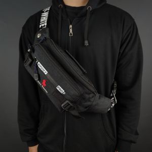 Tas Pinggang Nilon Denim Terbaru 100% Real Picture Waistbag/Tas Pinggang/Tas Selempang Dada/Tas Selempang Bahu Tas Pinggang Pria dan Wanita Tas Pria Kekinian Tas Selempang Pria