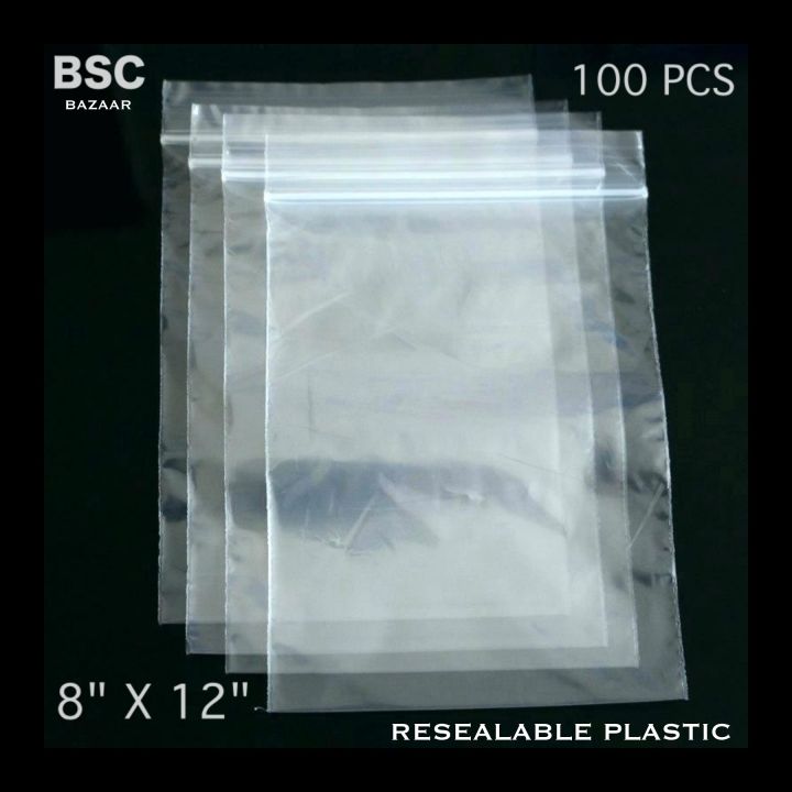 Transparent resealable plastic deals bag