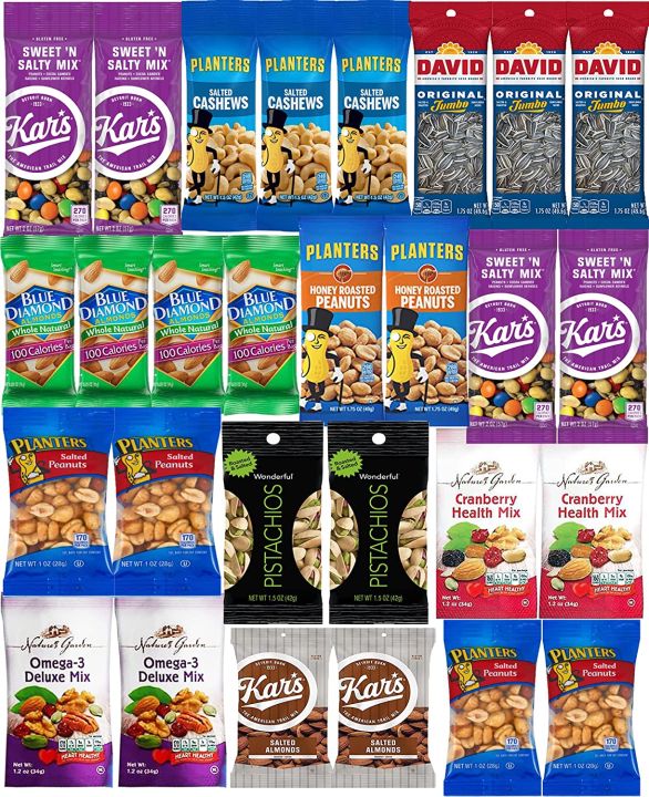Nuts Snack Packs - Mixed Nuts and Trail Mix Individual Packs - Healthy ...