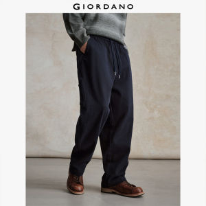 Giordano Men Fleece lined multi-pocket elastic waist pants Free Shipping 18115713