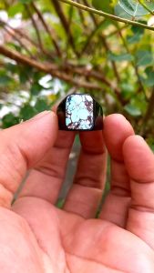 cincin batu pirus persia urat merah garansi asli