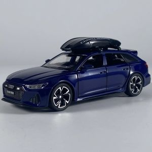 2026 1:32 Audi RS6 Avant Wagon Alloy Metal Diecast Vehicle Toy Models Sound Light Pull Back Home Trendy Toys Ornaments Birthday Gifts