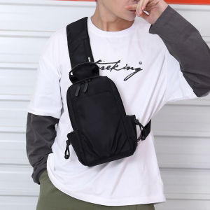 กระเป๋าสะพายข้างความจุขนาดใหญ่ กระเป๋ากีฬา กระเป๋าสะพายไหล่ลำลอง กระเป๋าผ้าไนล่อนแคนวาสแข็ง กระเป๋าคาดหน้าอกผู้ชายและผู้หญิง