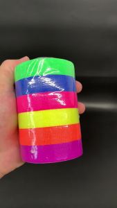 6 Pack UV Blacklight Reactive Neon Tape Fluorescent Gaffer Cloth Tape 06 Inch 165 Feet No Residue Easy Tear Stage Floor Decor Birthday Party Supplies For Events
