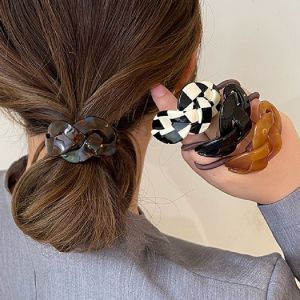 FKLAFD Sweet Headwear Hair Rings Acetic Acid For Girls Hair Accessories Woven Pendant Women Hair Rope Ponytail Holder Korean Hair Accessories