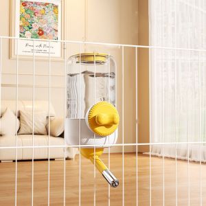R1A9M Detachable Hanging Automatic Pet Feeder Tip-proof Leak-proof Pet Food Bowl Easy To Clean Large Capacity Cage Hanging Water Dispenser for Rabbit Cat