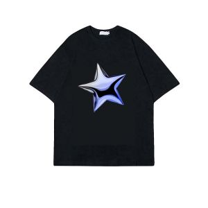 Bosgo Bintang Loose Casual T-shirt Baju Oversize Distro Lengan Pendek Kaos