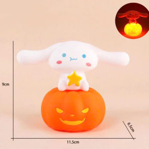 Đèn Ngủ Sanrio Trang Trí HALLOWEEN Đèn Led Kèm Pin Kuromi Melody Cinnamoroll Bí Ngô Trang Trí Lễ Hội