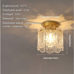 Modern Nordic Hallway Light Sleek Crystal Ceiling Fixture For Entrance