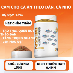 Cám Cá Nhỏ GrainFish BESSN | Cám Huấn Luyện Cá Bơi Theo Đàn | Neon Tetra Rainbow Betta 7 màu...
