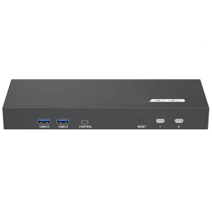 HDTV 4K KVM Switcher For Two Monitor Setups 2 PC Sharing USB3.0 Fast Speed Transfer Hotkeys Mirror Mode