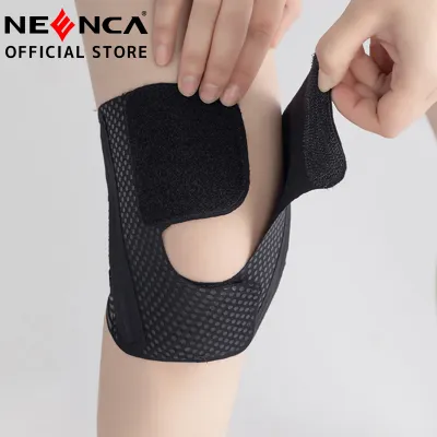NEENCA ULTRA-THIN KNEE Compression Brace with Side Stabilizers (1 Piece) – Joint Protection and Support for Running Sports Knee Pain Relief – Knee Brace for Men and Women – Innovative Breathable Elastic Blend – Anti Slip