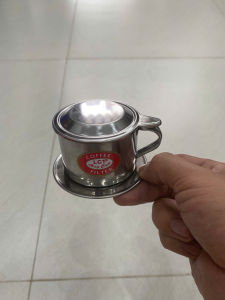 Phin cafe inox Long Cam Lưới Vặn Size 6cm