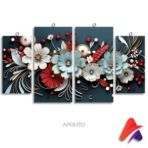 HIASAN DINDING 3D BLACK ABSTRAK ORNAMEN SET ISI 4 KAMAR DEKORASI RUMAH WALL DECOR PAJANGAN DINDING SATU SET