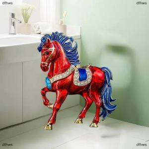 [COD] dfhws เข็มกลัดรูปม้าวิ่งประดับพลอยเทียมอันประณีตสำหรับผู้หญิงผู้ชายเข็มกลัดรูปสัตว์เคลือบ4สีเป็นของขวัญเครื่องประดับปีของงานเลี้ยงม้า