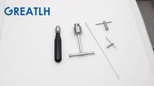 Ống khoan tay xương chỉnh hình GREATLH tay cầm nhôm ống khoan tay rỗng dụng cụ chỉnh hình cho thú cưng