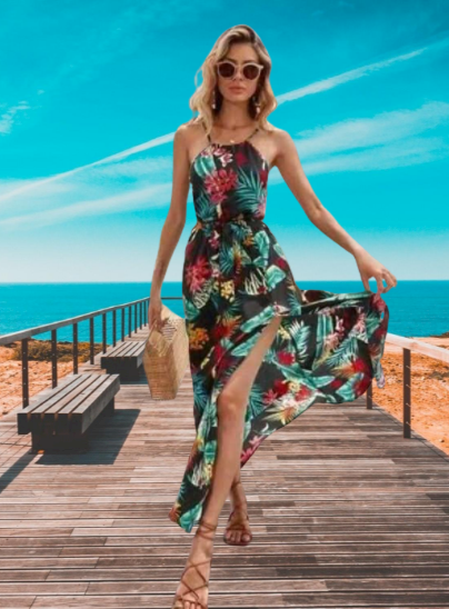 Women Fashion Summer Dress Floral and Nature Design Maxi Dress US Cotton Summer Inspired With Belt Dress Lazada PH