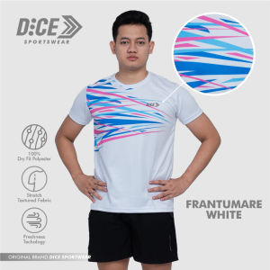 DICE Jersey Frantumare White Badminton Futsal Running Lari