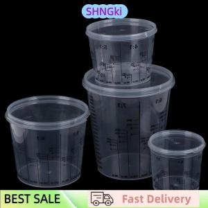 SHNGki Plastic Paint Mixing Cup PP Hard Plastic Tune Paint Cup with Cover