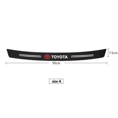 【PulsePort】 Car Tail trunk Rear Bumper Protector Carbon fiber Sticker For Toyota Vios Avanza Yaris Corolla Camry CHR RAV4