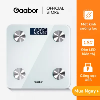 Cân điện tử thông minh Gaabor GWS-M02A cân sức khỏe kết nối bluetooth phân tích 20 chỉ số cơ thể lượng chất khoa học - App tiếng Việt OKOK - Bảo hành 1 đổi 1