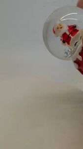 Mini Santa Christmas Snow Globe Hand Crank Snow Effect 7 Color LED Light Home Decor Kid Xmas Gift Cute Ornament