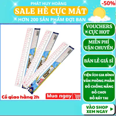 Thước dẻo loại tốt 30cm Thước kẻ học sinh 30cm Thước nhựa dẻo trong suốt 30cm Thước kẻ dẻo 30cm tiện dụng cho sinh viên Thước thẳng 30cm trong suốt Phát Huy Hoàng